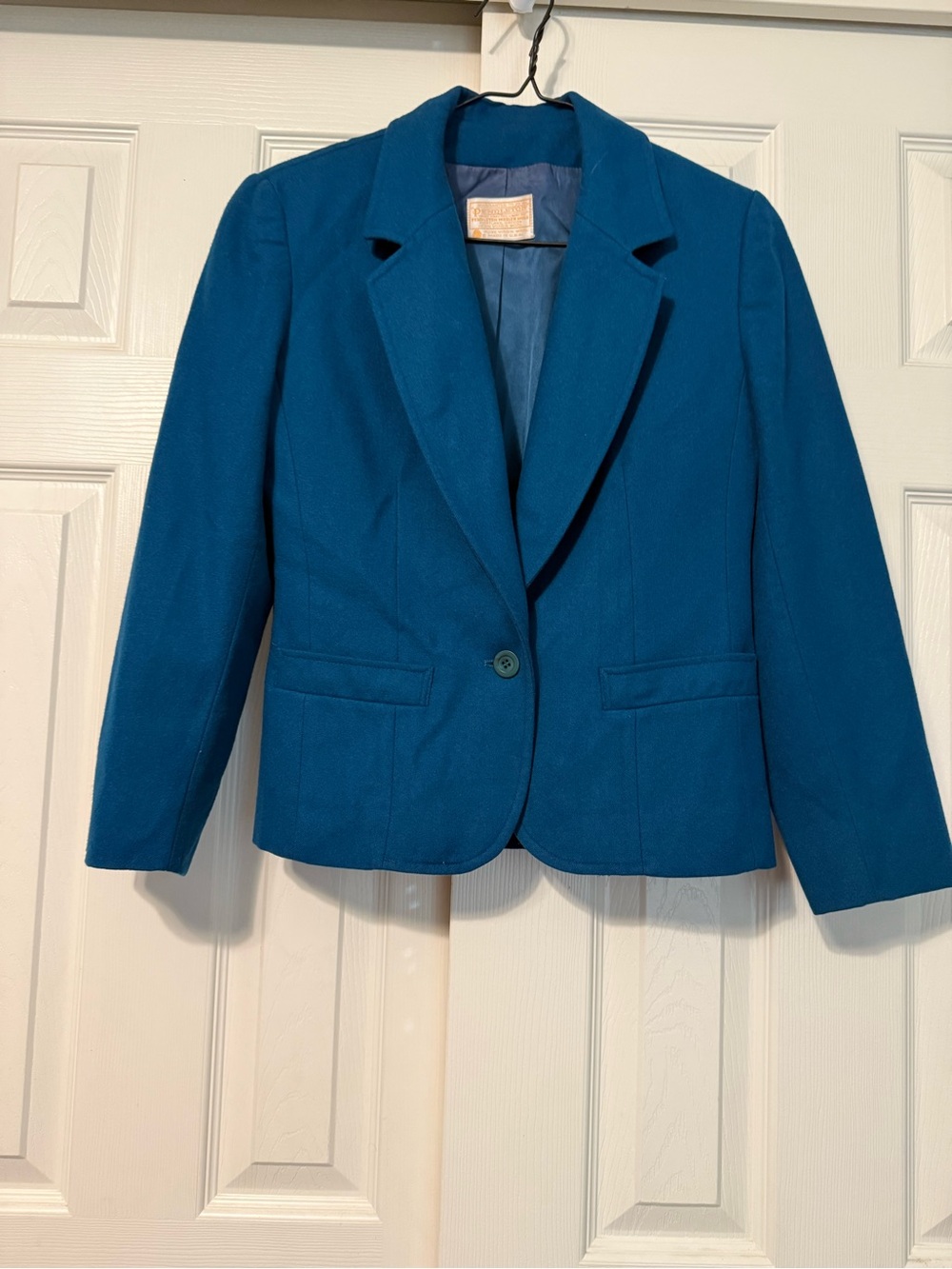 Pendleton Teal Single-Button Blazer Jacket